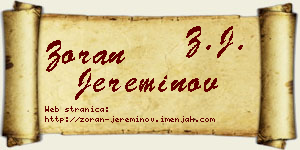Zoran Jereminov vizit kartica